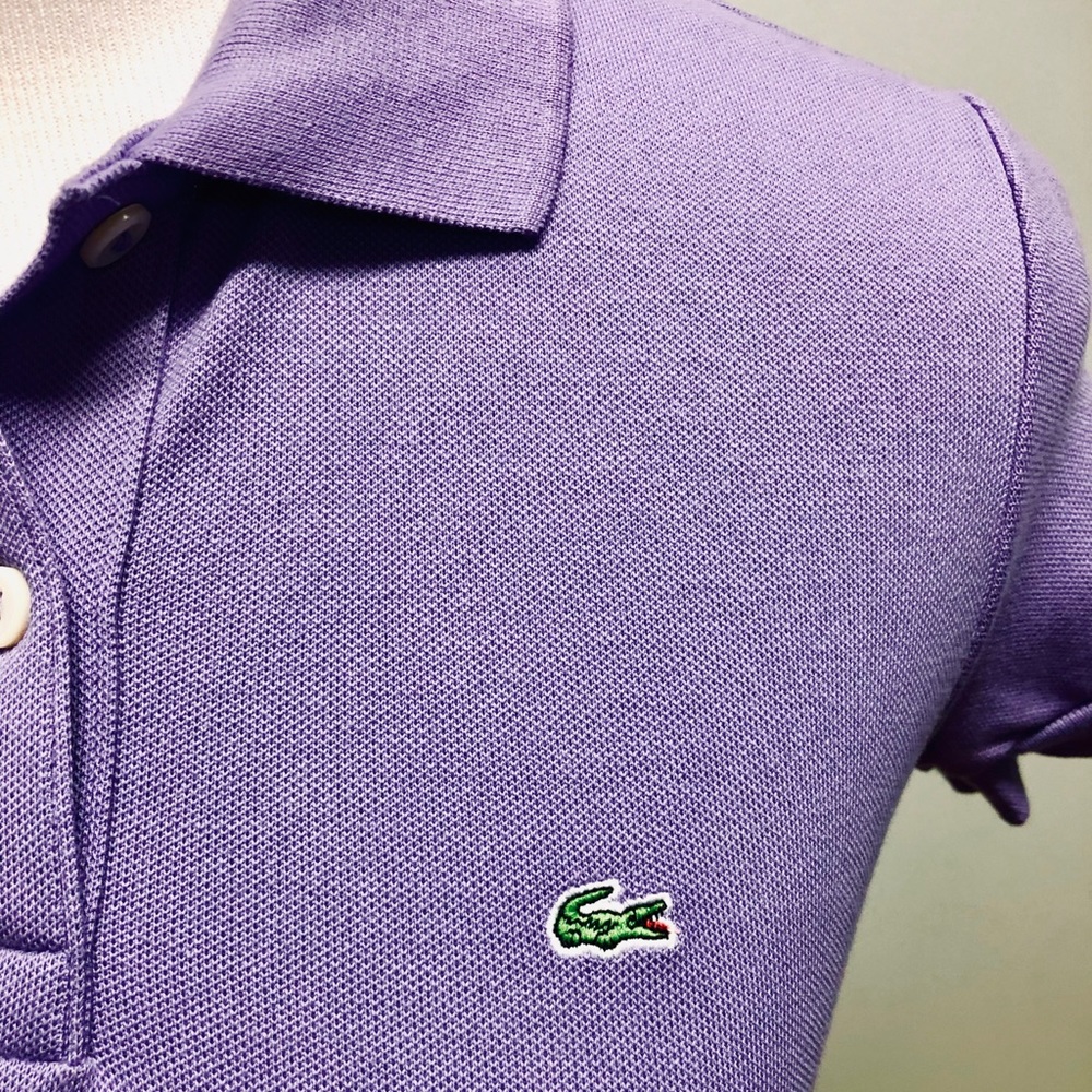 Lacoste Women’s Polo Style Shirt, Lavender, Sz 36
